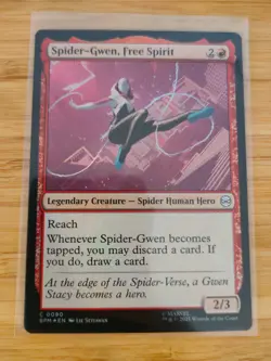 MTG Spider-Gwen, Free Spirit (FOIL) 0090 Spider-Man M/NM Free UK P&P - Image 1