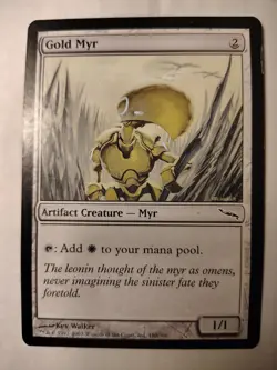Gold Myr (180) – Mirrodin (2003) – LP – MTG Magic the Gathering - Image 1