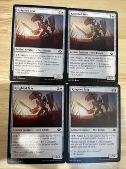 4x x4 MTG Knighted Myr Regular #017/303 Modern Horizons 2 Common MH2 NM/M - Image 1