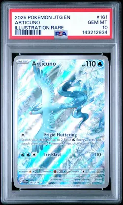 2025 POKEMON JTG EN-JOURNEY TOGETHER ILLUSTRATION RARE #161 ARTICUNO PSA 10 - Image 1