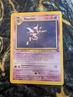 Haunter 21/62 Fossil 1999 Wizards Pokemon Vintage LP - Image 1