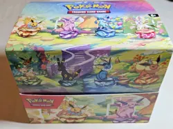Pokemon Prismatic Evolutions Mini Tin Display Box Full Set 8 Tins - Image 1