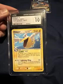 Pokemon Pelipper Delta Species 14/17 POP Series 5 CGC 10 - Non Holo 2007 Vintage - Image 1