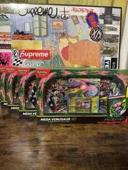 X4 Lot Pokemon TCG Mega Venusaur ex Premium Collection Box Sealed In Pics - Image 1