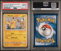 PSA 10 Pokemon Pikachu Mimikyu SM162 Team Up Holo Black Star Promo 2019 Sun Moon - Image 3