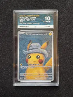 Pikachu with Grey Felt Hat - Van Gogh Promo - #085 Pokemon - ACE 10 GEM MINT - Image 1