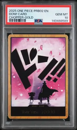 One Piece PRB02 - Tony Tony.Chopper - GOLD DON!! - PSA 10 - Image 1