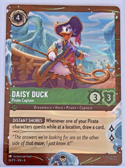 Disney Lorcana TCG - Daisy Duck - Pirate Captain (Treasure Cruise Promo) 16/P3 - Image 1