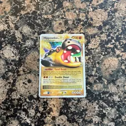 Hippowdon LV. X Moderately Played Pokemon Card Holo Foil 2009 Rising Rivals - Image 1