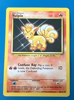 Vulpix 68/102 – Base Set – 1999 Pokemon Card – 50 HP Common – English – WOTC - Image 1