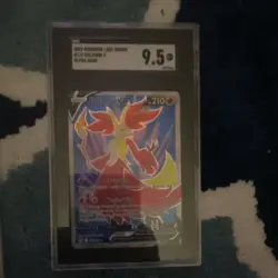 Pokemon Delphox V Lost Origin Ultra Rare Holo SGC 9.5 Graded Card 2022 - Image 1