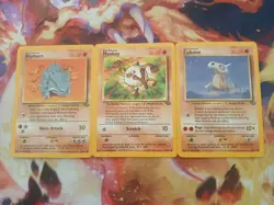 Rhyhorn 61/64. Mankey 55/64. Cubone 50/64 Jungle Set Pokemon Card - Image 1