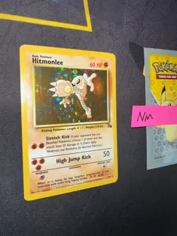 Pokemon Card Hitmonlee Fossil Unlimited Holo Rare WOTC Vintage 7/62 057 💎NM💎 - Image 3