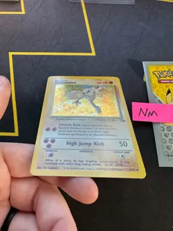 Pokemon Card Hitmonlee Fossil Unlimited Holo Rare WOTC Vintage 7/62 057 💎NM💎 - Image 5