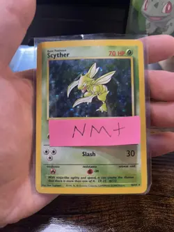 Pokemon Card Scyther Jungle 10/64 Holo Unlimited Holo Rare 041💎NM +💎 - Image 1