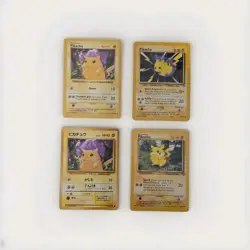 Pokemon TCG Base Set Pikachu 4 Card Lot 1999 Nintendo Wizards of the Coast - Image 3