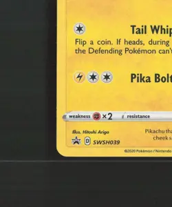 Pikachu SWSH039 Sword & Shield Black Star Promo Holo Pokemon Card NM - Image 5