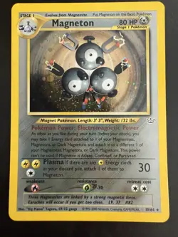 Magneton 10/64 Neo Revelation Holo Wotc Pokemon Card Played - Image 1