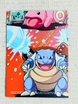 2000 Topps Pokemon TV Nidoking #34 Stick-Ons Sticker 2 of 10 Blue Logo - Image 2