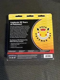 Pokemon TCG Pokemon Day 30th Anniversary Stamped Promo Card Sealed New - Image 2