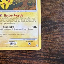 Pokemon 2007 Pikachu Diamond and Pearl Holo 94/123 Card - Image 5
