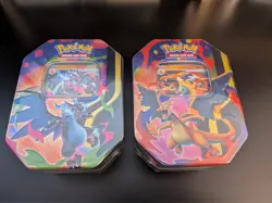 Pokemon TCG Mega Charizard Ex Tins Assorted Set Of 2 - Image 1