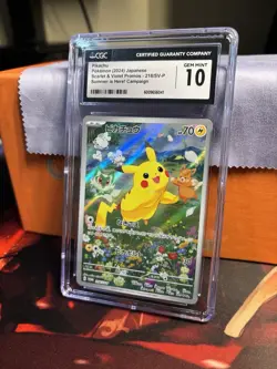 Pikachu 218/SV-P Summer Is Here! Campain (Japanese) CGC 10 Pokemon TCG Promo - Image 2