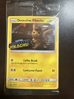 Detective Pikachu SM190 Stamped Pokemon Promo SEALED - Image 1