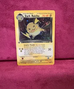 Pokemon Dark Raichu 83/82 Team Rocket 1st Edition *Fan Art Card* - Image 1