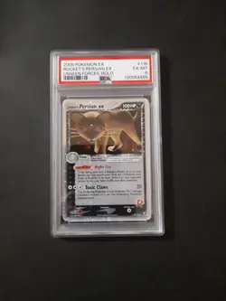 Pokemon TCG Unseen Forces Rockets Persian EX Secret Rare 2005 Card 116/115 PSA 6 - Image 1