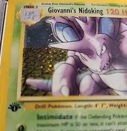 2000 POKEMON GYM CHALLENGE HOLO-1ST EDITION #7 GIOVANNI'S NIDOKING PSA 8 - Image 2
