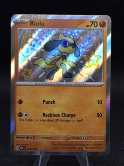 Pokemon TCG Riolu 173/091 SV: Paldean Fates Holo NM - Image 1