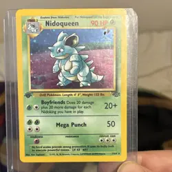 Pokemon TCG Nidoqueen Jungle Holo Rare 1st Edition 7/64 90 HP Wizards - Image 1