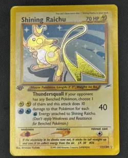 Pokemon Shining Raichu 1st Edition Neo Destiny 111/105 - Image 1