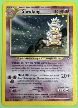 2000 Pokemon Neo Genesis Slowking Holo Rare #14/111 NEAR MINT NO PLAY - Image 1