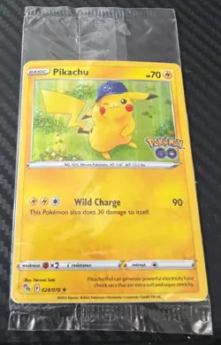 Pikachu 028/078 Pokemon GO GameStop Promo SEALED Original Packaging TCG - Image 1
