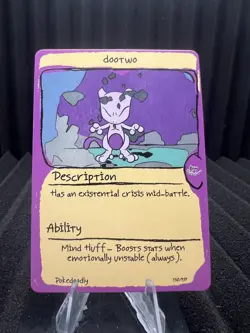 Dootwo (Mewtwo) #150 - First Edition First Print PokeDoodly Fan Art - Pokemon - Image 1
