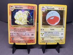 Pokemon TCG Ninetales & Electrode WOTC Lot Base Set & Jungle VTG Holo Rare 1999 - Image 1
