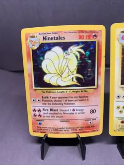 Pokemon TCG Ninetales & Electrode WOTC Lot Base Set & Jungle VTG Holo Rare 1999 - Image 2