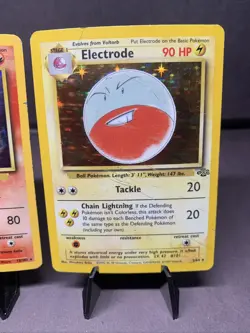 Pokemon TCG Ninetales & Electrode WOTC Lot Base Set & Jungle VTG Holo Rare 1999 - Image 3