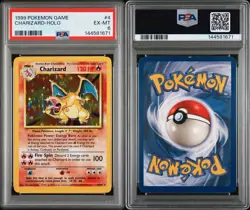 1999 Pokemon Base Set Charizard 004/102 Holo PSA 6 EX-MT WOTC - Image 3