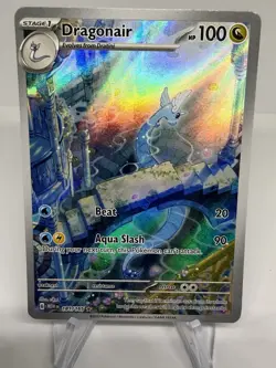 Pokemon Dragonair 181/165 Sv: Scarlet & Violet 151 Illustration Rare Holo HP 100 - Image 1