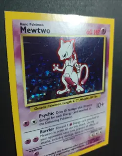 Pokemon Square Cut Base set MEWTWO Holo (10/102) - Image 4