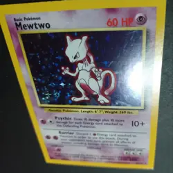 Pokemon Square Cut Base set MEWTWO Holo (10/102) - Image 5