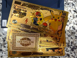 Pokemon 24kt Gold Foil Collectible Set Pikachu Ash Charizard w Cert | 0323 - Image 1