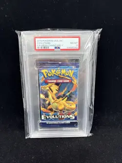 Pokemon TCG XY: Evolutions English Booster Pack Charizard Art PSA 8 NM-MT - Image 1