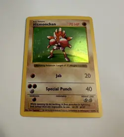Hitmonchan 7/102 Shadowless Holo Rare Base Set Pokemon - Image 1