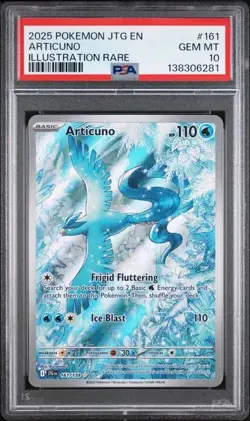 2025 POKEMON JTG EN-JOURNEY TOGETHER ILLUSTRATION RARE #161 ARTICUNO PSA 10 - Image 1