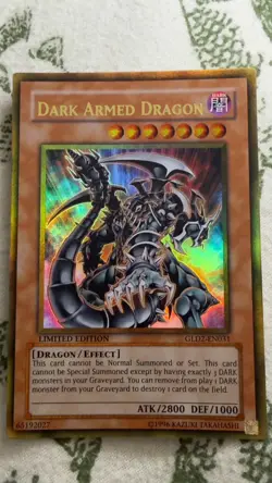 yugioh Dark Armed Dragon GLD2-EN031 Ultra Rare LIMITED EDITION near mint - Image 1