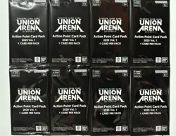 8 packs of Union Arena Card Game Action Point Card Pack 2025 Vol. 1 - English - Image 1